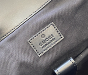 Gucci GG Black Monogram Backpack – Double G Logo & Leather Trim