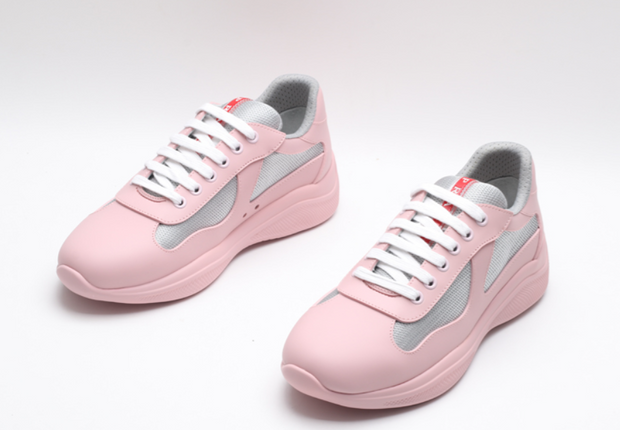 Prada Mesh & Patent Leather Sneaker – Luxury Low-Top Trainer