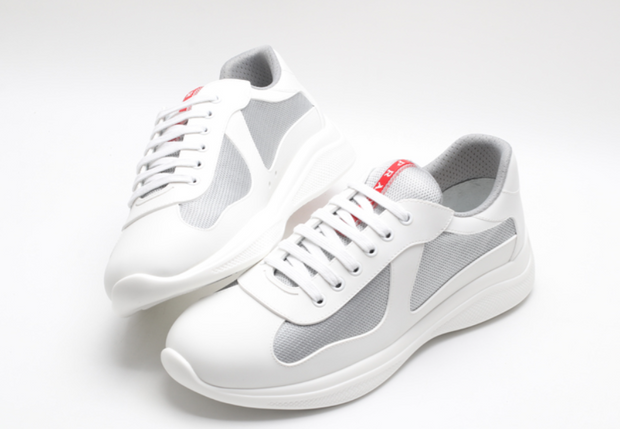 Prada Mesh & Patent Leather Sneaker – Luxury Low-Top Trainer