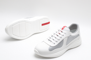 Prada Mesh & Patent Leather Sneaker – Luxury Low-Top Trainer