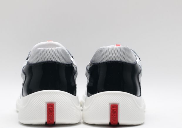 Prada Mesh & Patent Leather Sneaker – Luxury Low-Top Trainer
