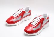Prada Mesh & Patent Leather Sneaker – Luxury Low-Top Trainer