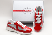Prada Mesh & Patent Leather Sneaker – Luxury Low-Top Trainer