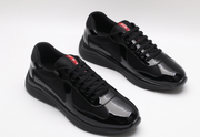 Prada Mesh & Patent Leather Sneaker – Luxury Low-Top Trainer