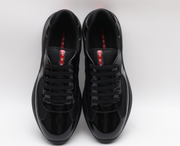 Prada Mesh & Patent Leather Sneaker – Luxury Low-Top Trainer