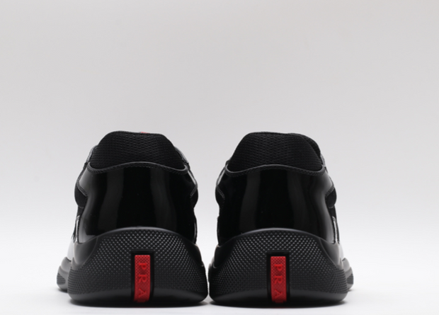 Prada Mesh & Patent Leather Sneaker – Luxury Low-Top Trainer