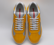 Prada Mesh & Patent Leather Sneaker – Luxury Low-Top Trainer