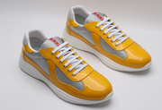 Prada Mesh & Patent Leather Sneaker – Luxury Low-Top Trainer