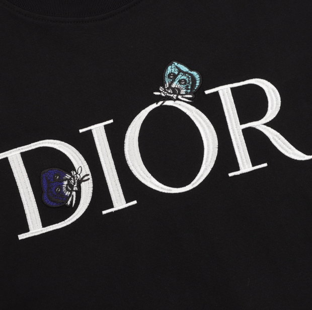 Dior Butterfly Embroidered Logo T-Shirt