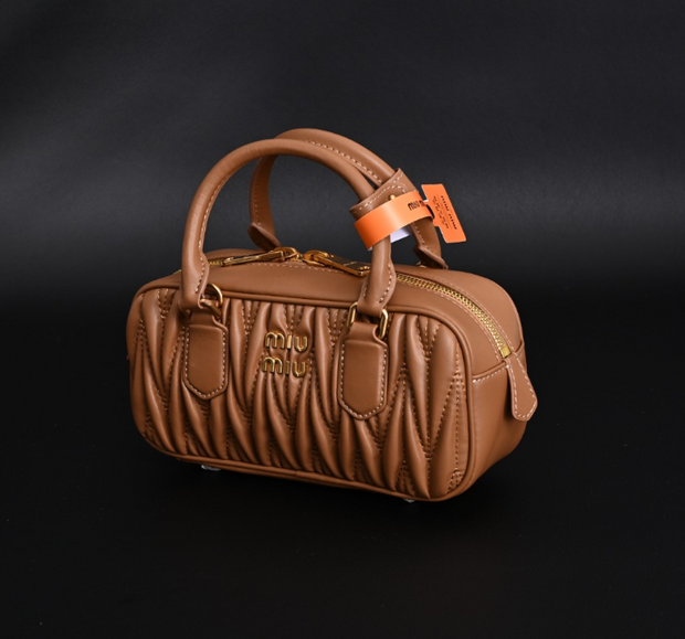 Miu Miu Matelassé Leather Mini Top-Handle Bag
