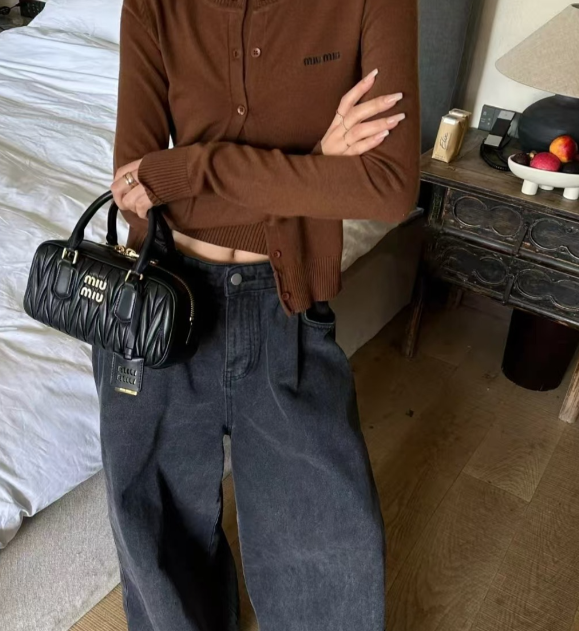 Miu Miu Matelassé Leather Mini Top-Handle Bag