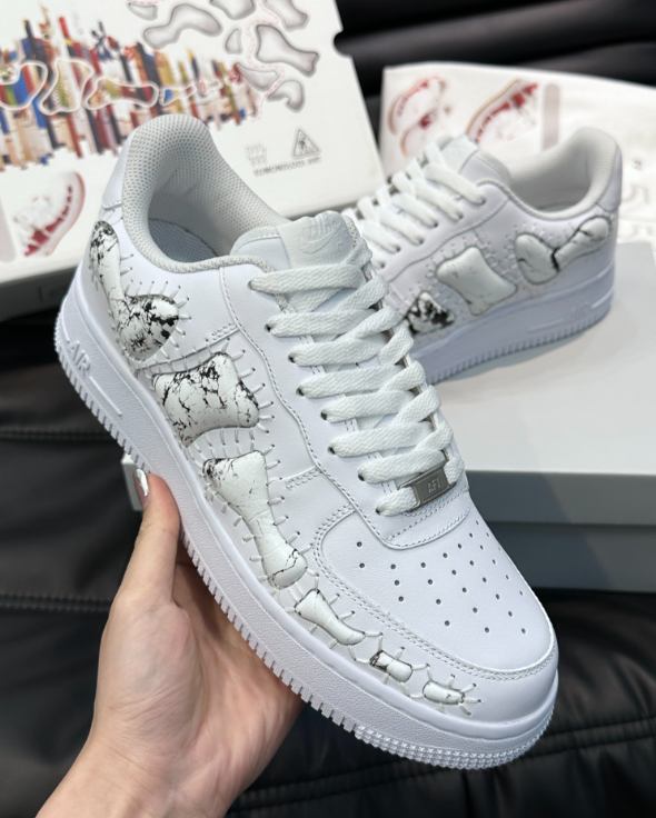 Nike Air Force 1 Low “Clot x Fragment – White Silk Skeleton”