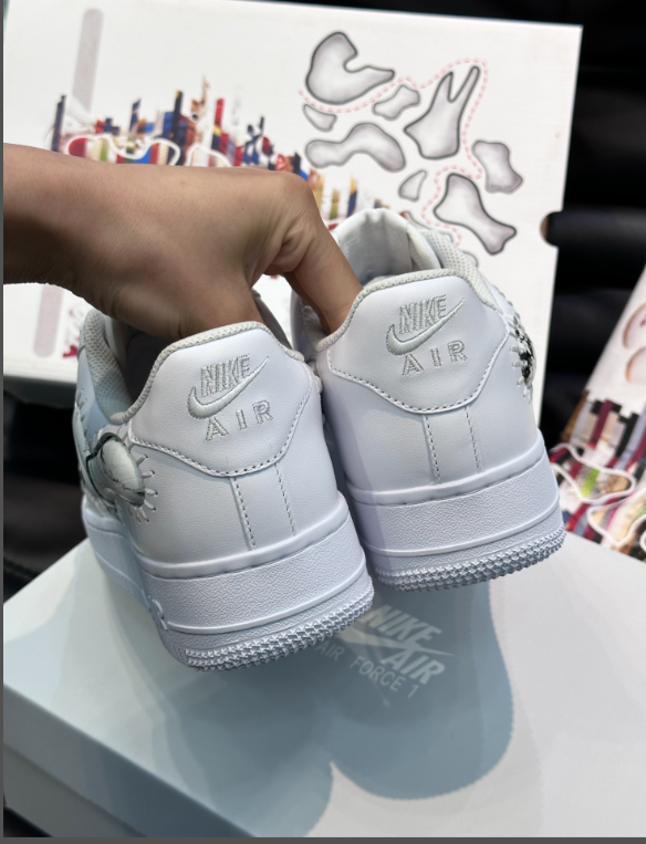 Nike Air Force 1 Low “Clot x Fragment – White Silk Skeleton”