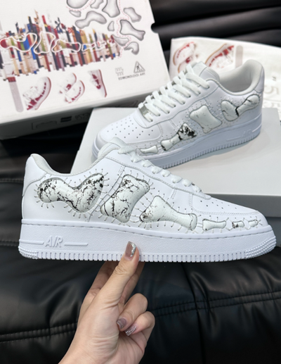 Nike Air Force 1 Low “Clot x Fragment – White Silk Skeleton”