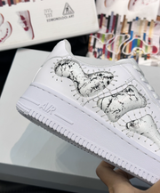 Nike Air Force 1 Low “Clot x Fragment – White Silk Skeleton”