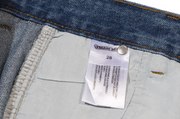 Distressed Cross Patch Denim Shorts