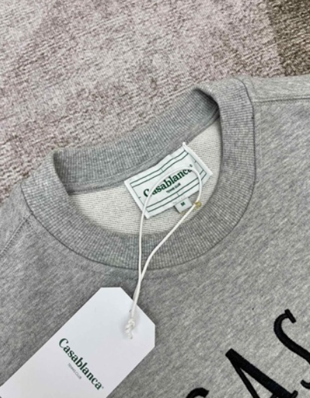 Casablanca Casa Way Grey Embroidered Sweatshirt