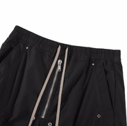 Rick Owens Black Cargo Wide-Leg Pants