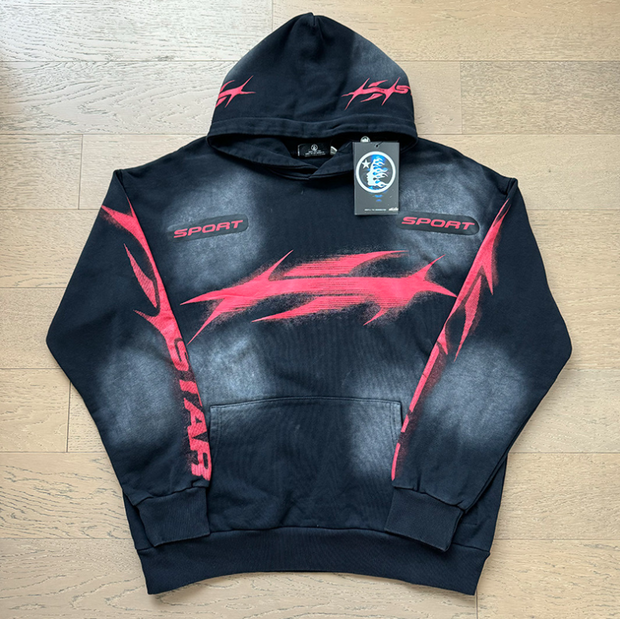 Hellstar Sport Black & Red Graphic Hoodie