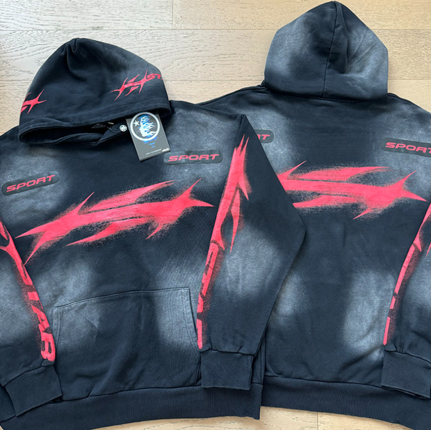 Hellstar Sport Black & Red Graphic Hoodie