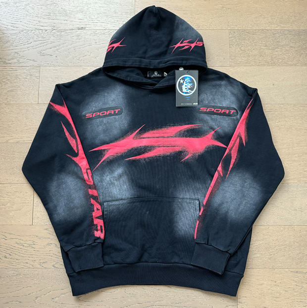 Hellstar Sport Black & Red Graphic Hoodie