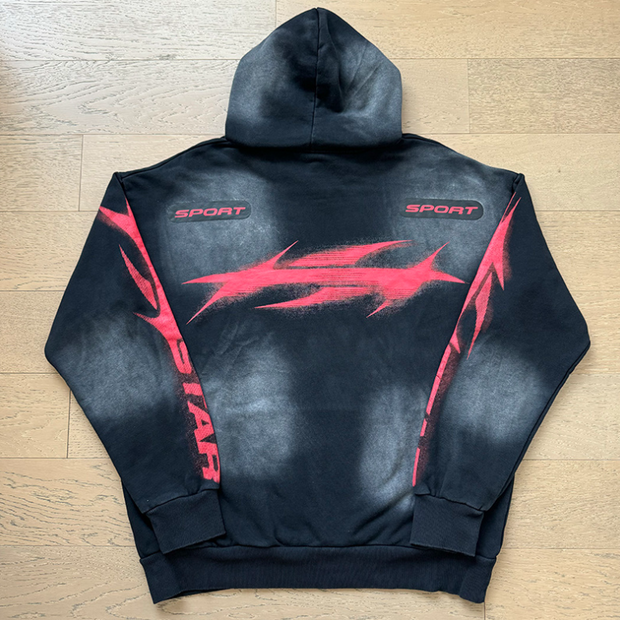 Hellstar Sport Black & Red Graphic Hoodie