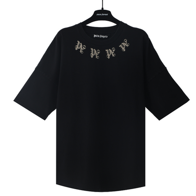 Palm Angels Gothic Logo Black Oversized T-Shirt