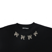 Palm Angels Gothic Logo Black Oversized T-Shirt
