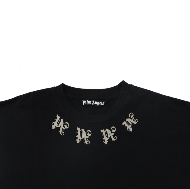 Palm Angels Gothic Logo Black Oversized T-Shirt