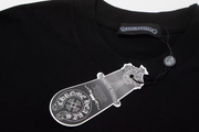 Chrome Hearts Horseshoe Tee – Black/White with Rhinestone Detailing